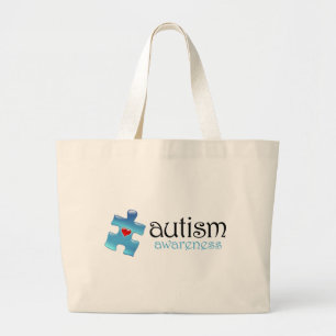 Bolsa Tote Grande Saco da consciência do autismo