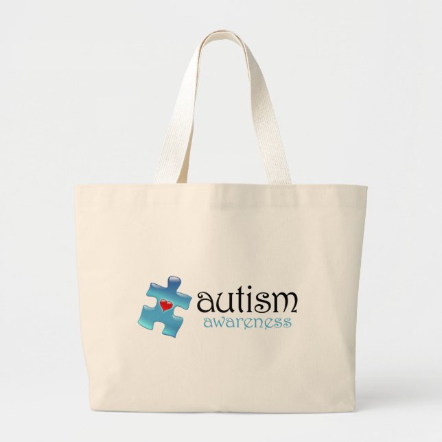 Bolsa Tote Grande Saco da consciência do autismo (Frente)