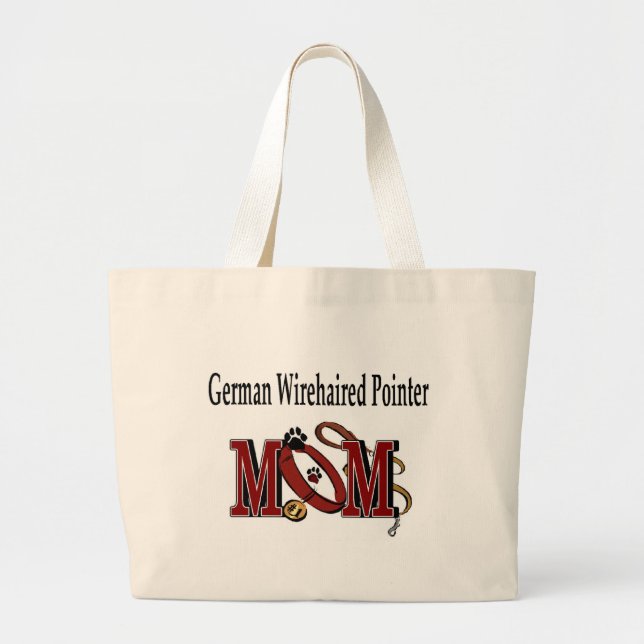 Bolsa Tote Grande Saco da Mãe Pointer de Cabelo Raspado Alemão (Frente)