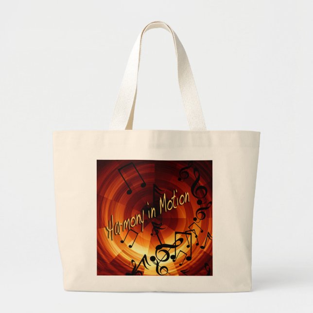 Bolsa Tote Grande Saco da música (Frente)
