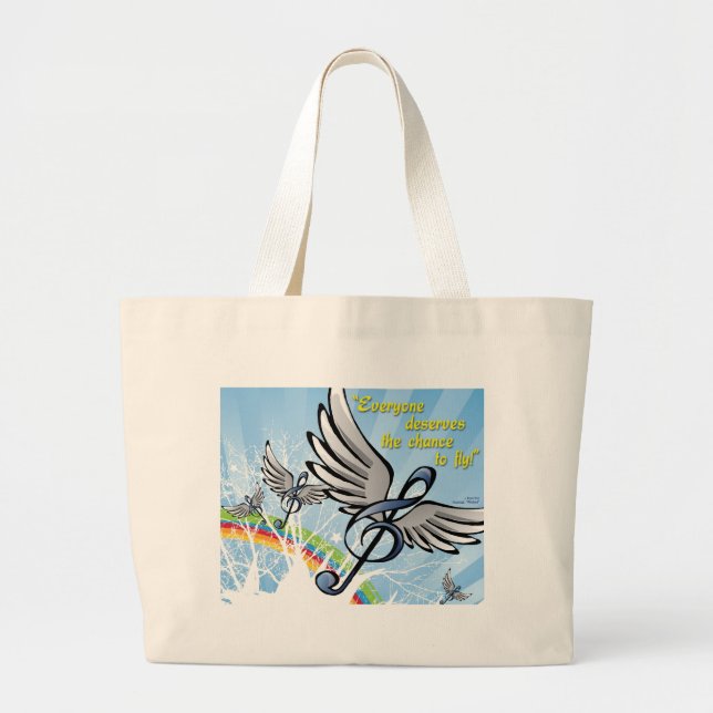 Bolsa Tote Grande Saco da música (Frente)