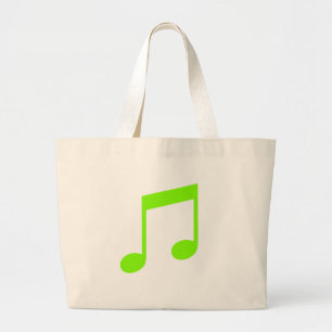Bolsa Tote Grande Saco da música do verde limão