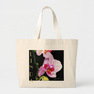 Bolsa Tote Grande Saco da orquídea de Linda - personalize seus