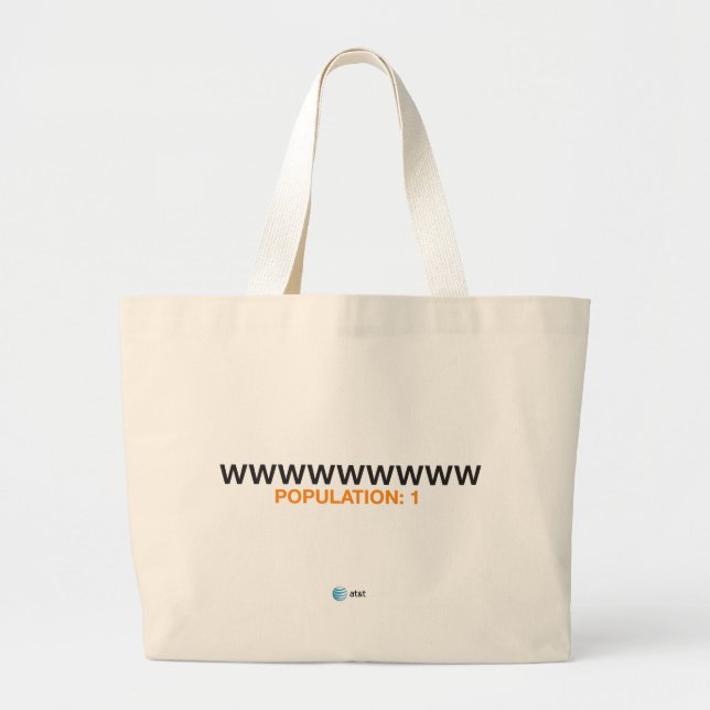 Bolsa Tote Grande Saco da população de AT&T (Frente)