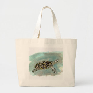 Bolsa Tote Grande Saco da tartaruga de mar de Hawksbill