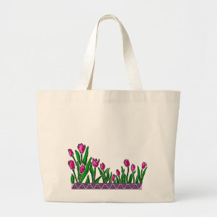 Bolsa Tote Grande Saco da tulipa
