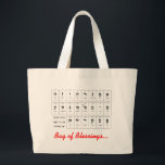 Bolsa Tote Grande Saco das bênçãos…<br><div class="desc">Um tom luz-hearted,  contra um contexto do começo da sabedoria para aqueles que procuram o conhecimento!</div>