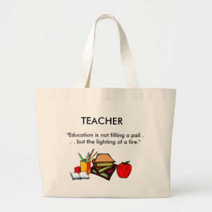 Bolsa Tote Grande Saco das citações do professor