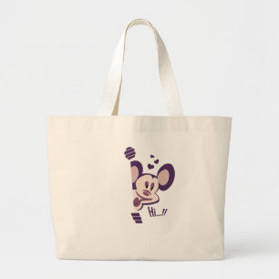 Bolsa Tote Grande Saco das damas Tote com panda feliz