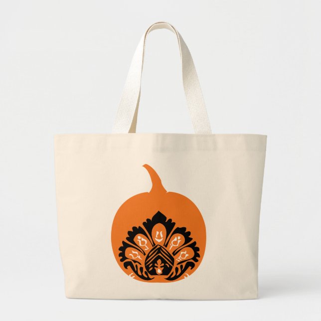 Bolsa Tote Grande Saco de Abóbora Chique (Frente)