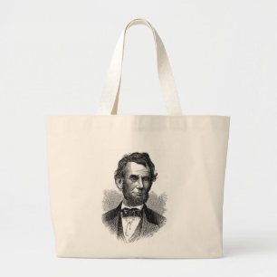 Bolsa Tote Grande Saco de Abraham Lincoln