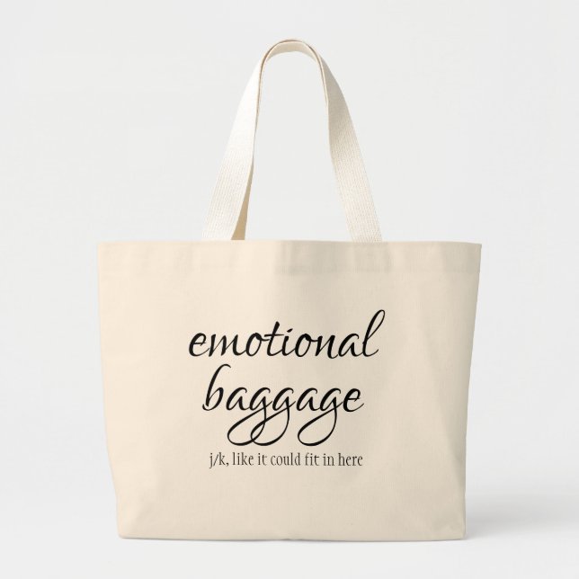 Bolsa Tote Grande Saco de Bagagem Emocional (Frente)
