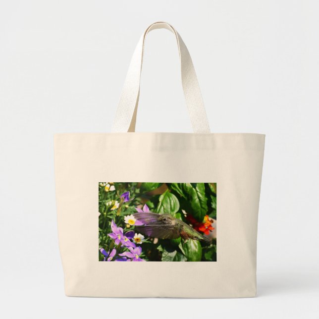 Bolsa Tote Grande Saco de Beija-flor (Frente)