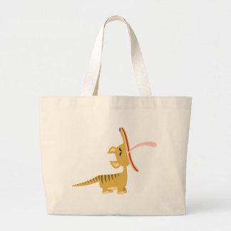Bolsa Tote Grande Saco de bocejo do Thylacine dos desenhos animados