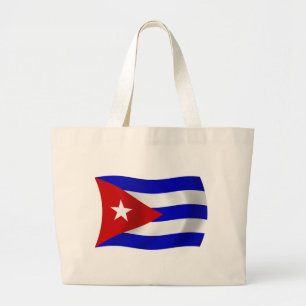Bolsa Tote Grande Saco de Compras com a Bandeira de Cuba