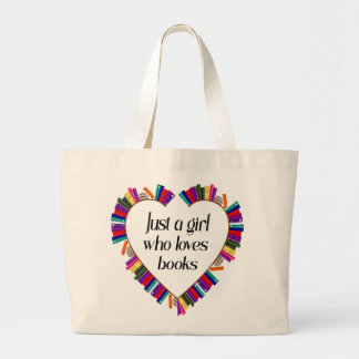 Bolsa Tote Grande Saco de Compras para Amante de Livros