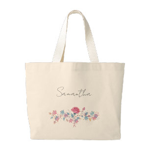 Bolsa Tote Grande Saco de compras rosa enigma autismo personalizado