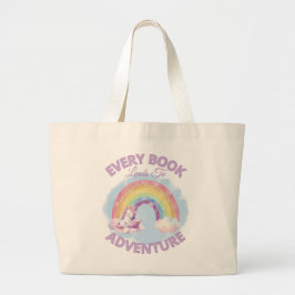 Bolsa Tote Grande Saco de Compras Toda Livro Leva à Aventura