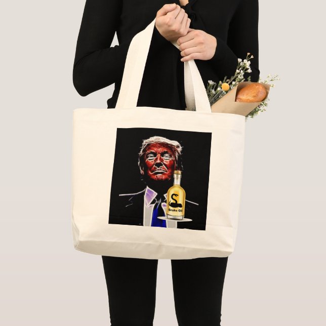 Bolsa Tote Grande Saco de Compras Vendedor de Óleo de Cobra (Frente (produto))