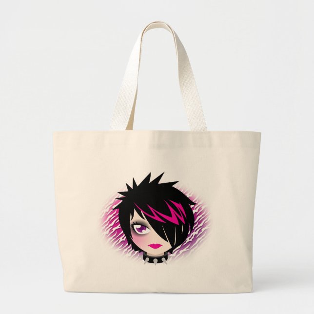 Bolsa Tote Grande Saco de Emo Cutie (Frente)