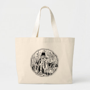 Bolsa Tote Grande Saco de Espantalho Halloween