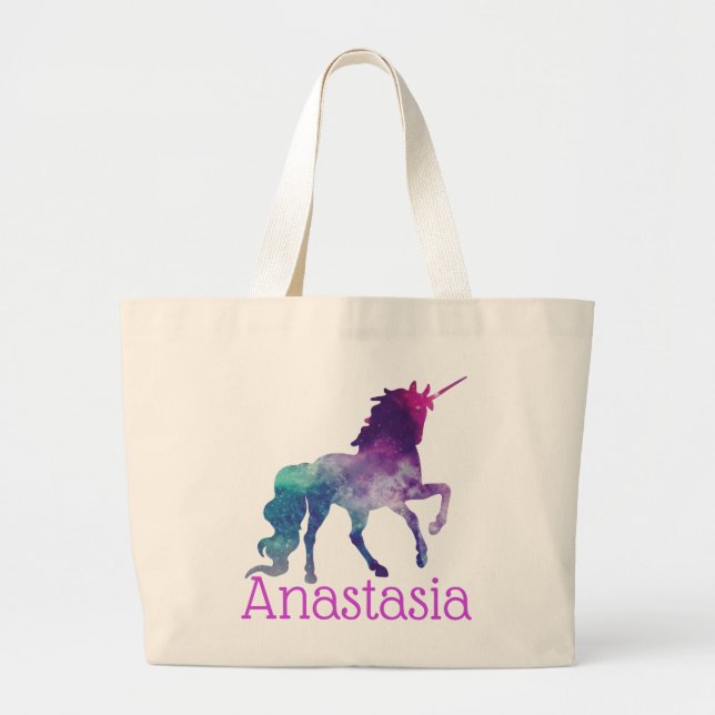 Bolsa Tote Grande Saco de ferramentas personalizado do Unicorn (Frente)