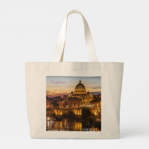 Bolsa Tote Grande Saco de lembrança cênico de Roma Itália