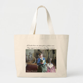 Bolsa Tote Grande Saco de livro com leitura da senhora