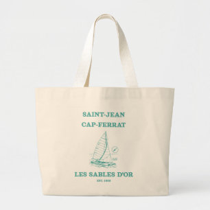 Bolsa Tote Grande Saco de Lona Cap-Ferrat - Resort da Riviera France
