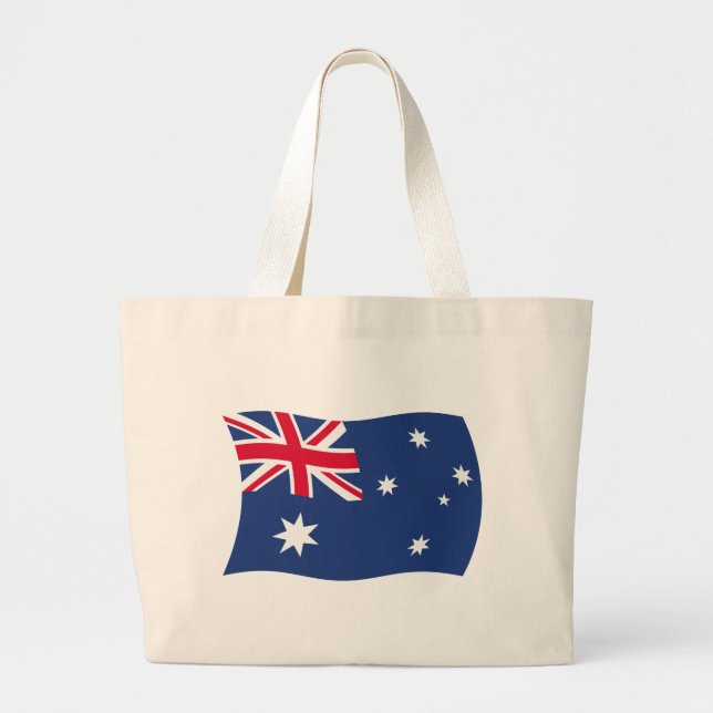 Bolsa Tote Grande Saco de mão com a bandeira da Austrália (Frente)