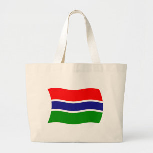 Bolsa Tote Grande Saco de mão com a bandeira da Gâmbia