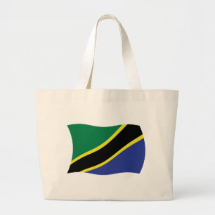 Bolsa Tote Grande Saco de mão com a bandeira da Tanzânia