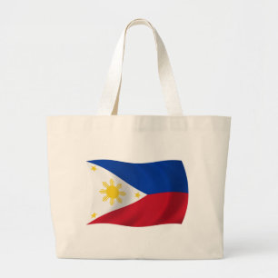 Bolsa Tote Grande Saco de mão com a bandeira das Filipinas