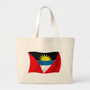 Bolsa Tote Grande Saco de mão com a bandeira de Antígua e Barbuda