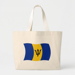 Bolsa Tote Grande Saco de mão com a bandeira de Barbados