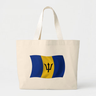 Bolsa Tote Grande Saco de mão com a bandeira de Barbados