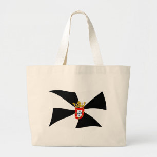 Bolsa Tote Grande Saco de mão com a bandeira de Ceuta