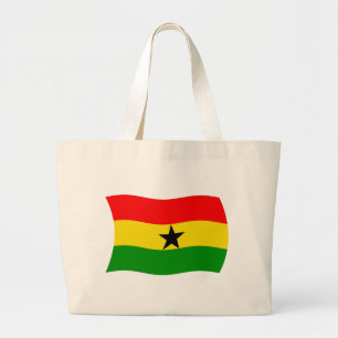 Bolsa Tote Grande Saco de mão com a bandeira de Gana