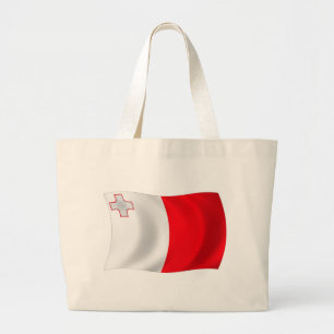 Bolsa Tote Grande Saco de mão com a bandeira de Malta