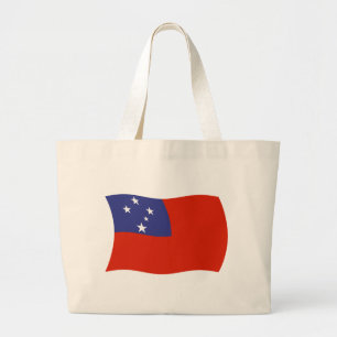 Bolsa Tote Grande Saco de mão com a bandeira de Samoa
