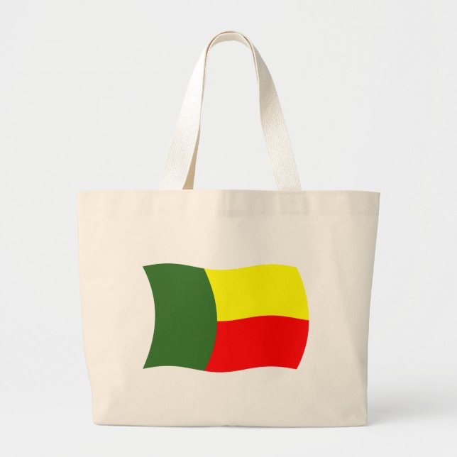 Bolsa Tote Grande Saco de mão com a bandeira do Benim (Frente)