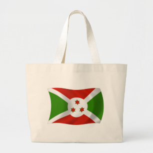 Bolsa Tote Grande Saco de mão com a bandeira do Burundi