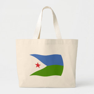 Bolsa Tote Grande Saco de mão com a bandeira do Djibuti