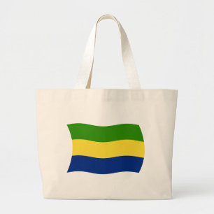Bolsa Tote Grande Saco de mão com a bandeira do Gabão