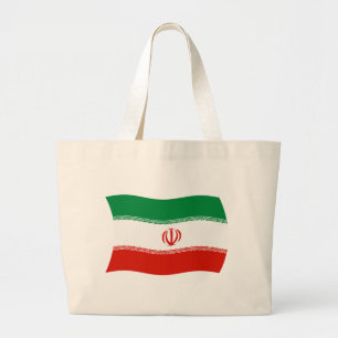 Bolsa Tote Grande Saco de mão com a bandeira do Irã
