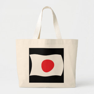 Bolsa Tote Grande Saco de mão com a bandeira do Japão