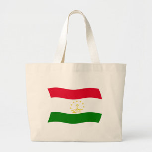 Bolsa Tote Grande Saco de mão com a bandeira do Tajiquistão