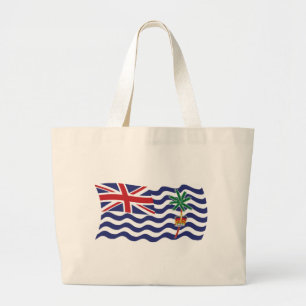 Bolsa Tote Grande Saco de mão com a bandeira do Território Britânico