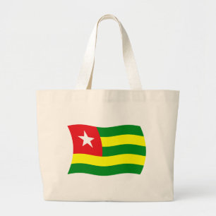 Bolsa Tote Grande Saco de mão com a bandeira do Togo