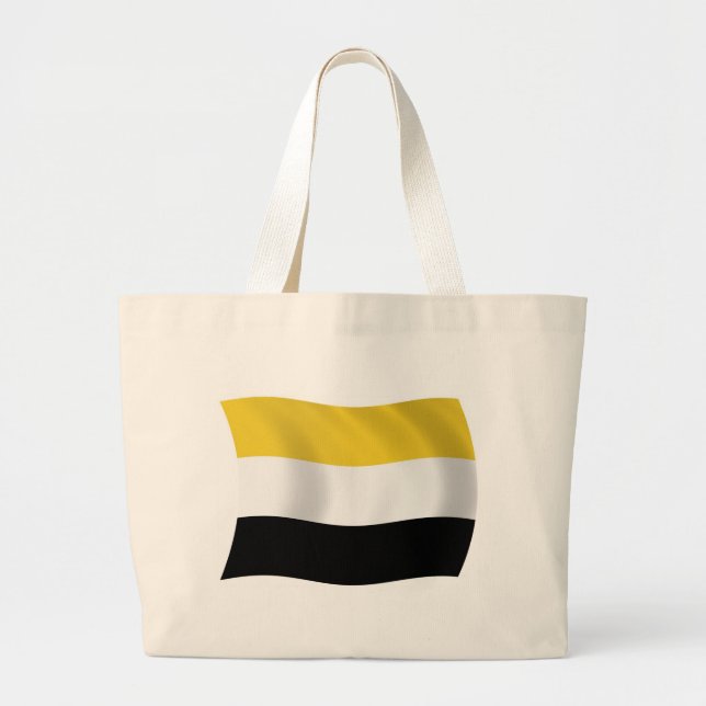 Bolsa Tote Grande Saco de mão com a bandeira Garifuna (Frente)